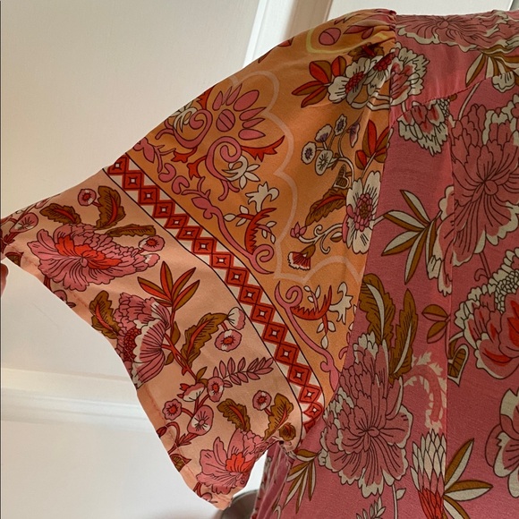 Easel Floral Pink Maxi Dress Size Small - Picture 6 of 11